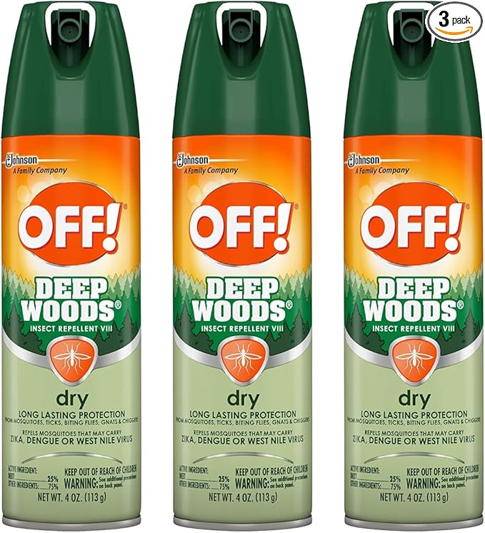 OFF! Deep Woods Insect Spray VIII Dry 4 Ounce (Pack of 3)
