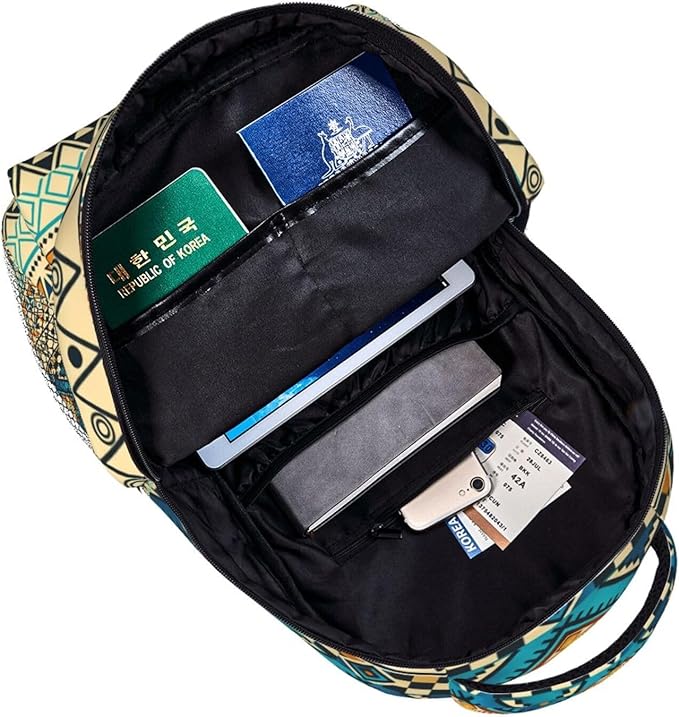 Native American Backpack for Men Women,Casual Travel Hiking Camping Backpacks Lightweight Bookbag