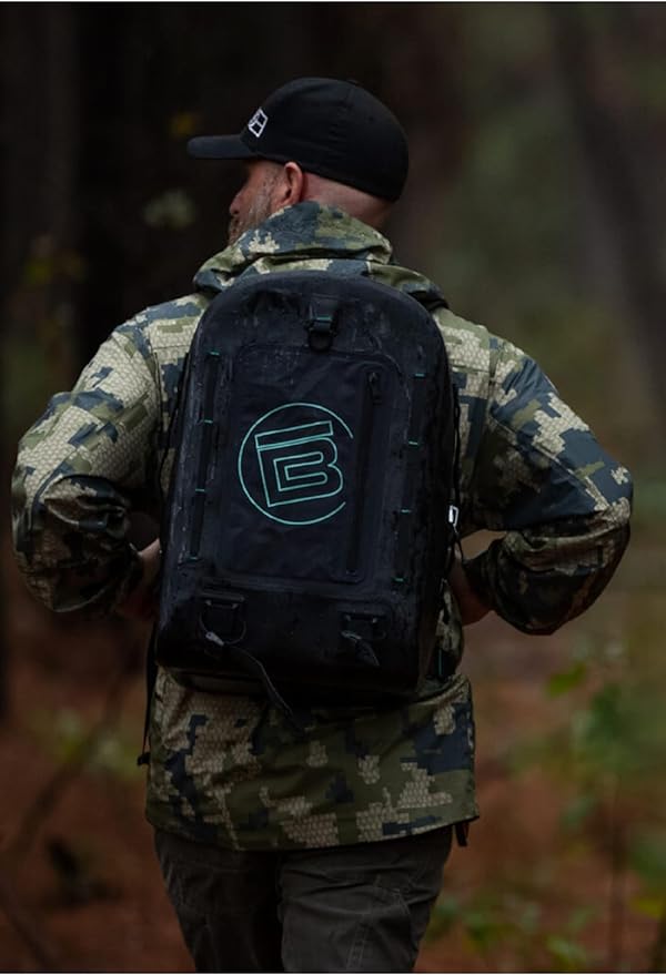 BOTE Highwater Backpack Waterproof Outdoor Zipper Dry Bag 28 Liter Capacity Molle Straps Fully Submersible Watersports Kayaking Fishing Hunting Boating