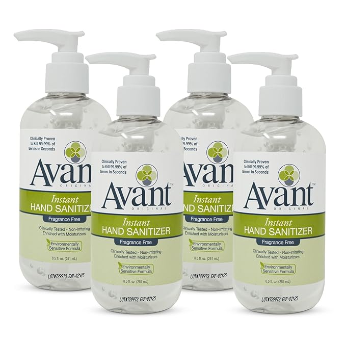 Avant® Original Instant Gel Sanitizer, 8.5 oz Bottle 4-Pack, Back to School Essential
