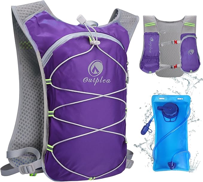 Small Lightweight Running Hydration Vest with 2L Water Bladder for Race, Lightweight Water Backpack Hydropack for Hiking