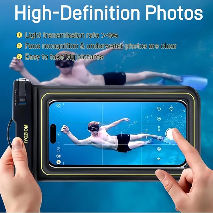 Floating Waterproof Phone Case 2 Pack | IP68 Waterproof Phone Pouch | Suitable for iPhone,Samsung,Motorola,and All Series of Phones with Screens Below 8.3 In | Ideal for Water Activities/Beach/Travel