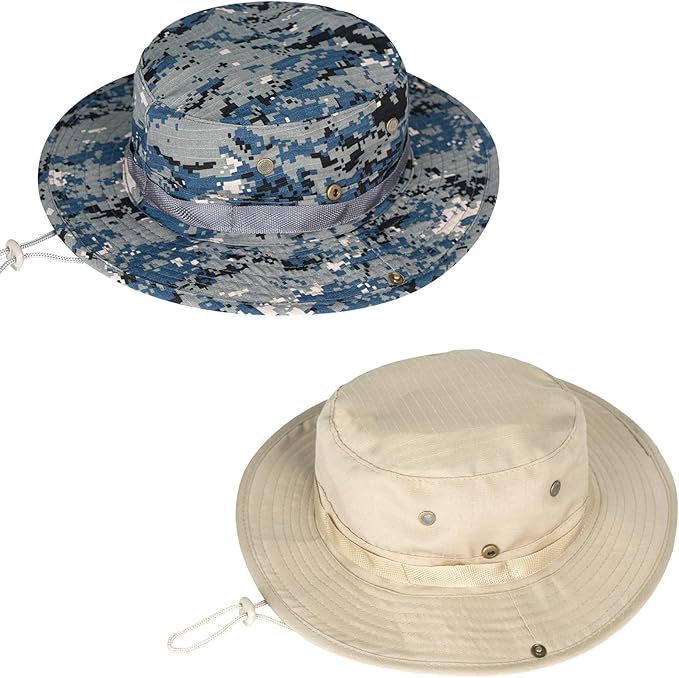 Sun Hats for Men Women Boonie Hat UPF 50+ Bucket Hat Wide Brim UV Protection Fishing Hiking Safari Outdoor Hats
