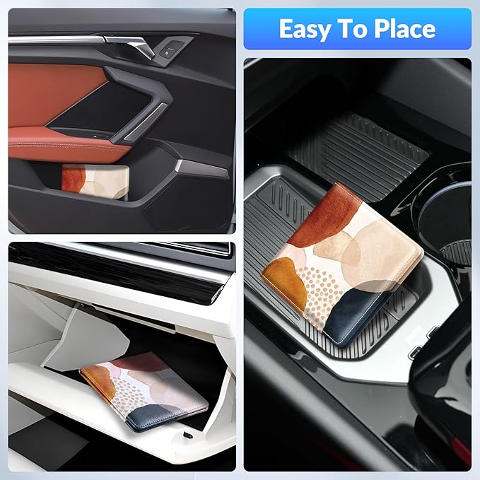 Car Registration and Insurance Card Holder，Vehicle Glove Box Car Organizer，Accessories Case for Storing Driving Licences, Cards, Documents