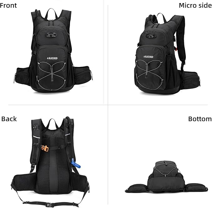 Hydration Backpack, Water Backpack for Hiking with 3L Water Bladder, Insulated Hydration Pack Lightweight Day Hydropack Ideal for Hiking and Cycling, 18L
