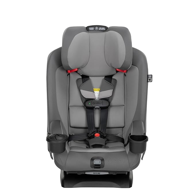 Safety 1st EverSlim 4-in-1 Convertible Car Seat, SecureTech Chest Clip, Ultra-Slim, 4-Mode Infant to Booster, Baby Car Seat, 5-100 lbs, Memory Foam, Office Space