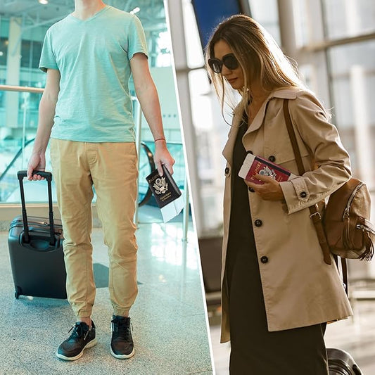 Passport Holder Cover Travel Wallet RFID Blocking Passport Wallets Family Organization Personalized Wallet Case for Men and Women Travel Must Haves(Rose gold)