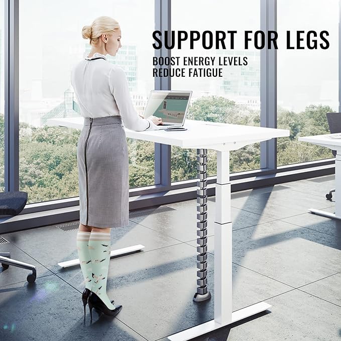 fenglaoda Compression Socks for Women Men 3 Pairs Graduated Compression Support Circulation Socks for Nurses