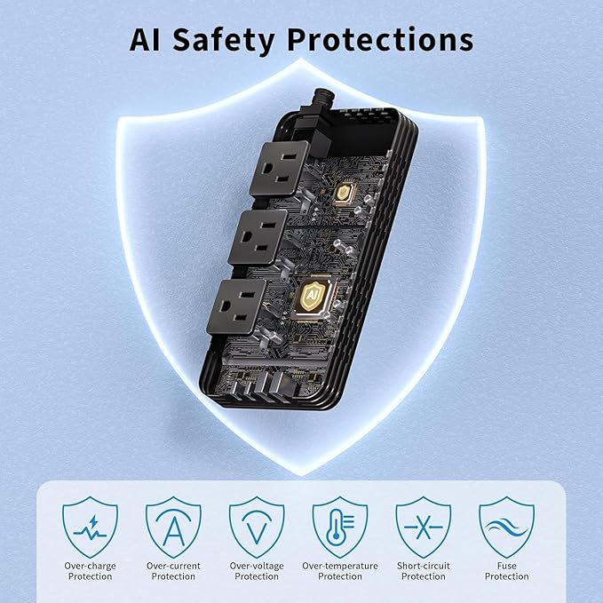 2000W Voltage Converter US to Europe for Hair Dryers, 7-in-1 220V to 110V Converter for European Travel with 3 AC/2 USBA/2 USBC Ports, Universal Power Converter Adapter Combo with EU/UK/IT/AU Plugs