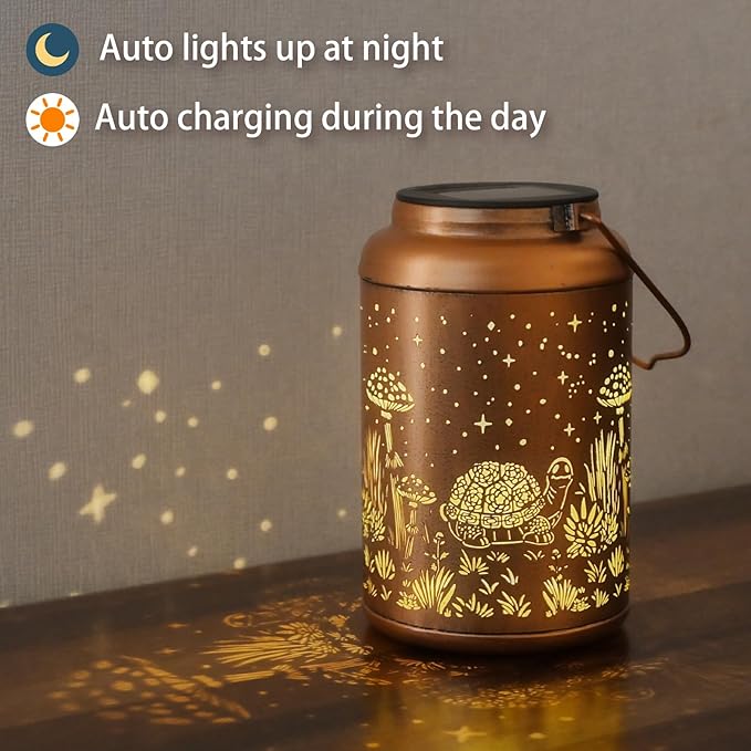 Birthday Gifts for Women, Men, Mom, 2 Pack Turtle Solar Lanterns Outdoor Waterproof - Hanging Turtle Solar Lights Garden Decor, Outdoor Decor for Patio, Yard