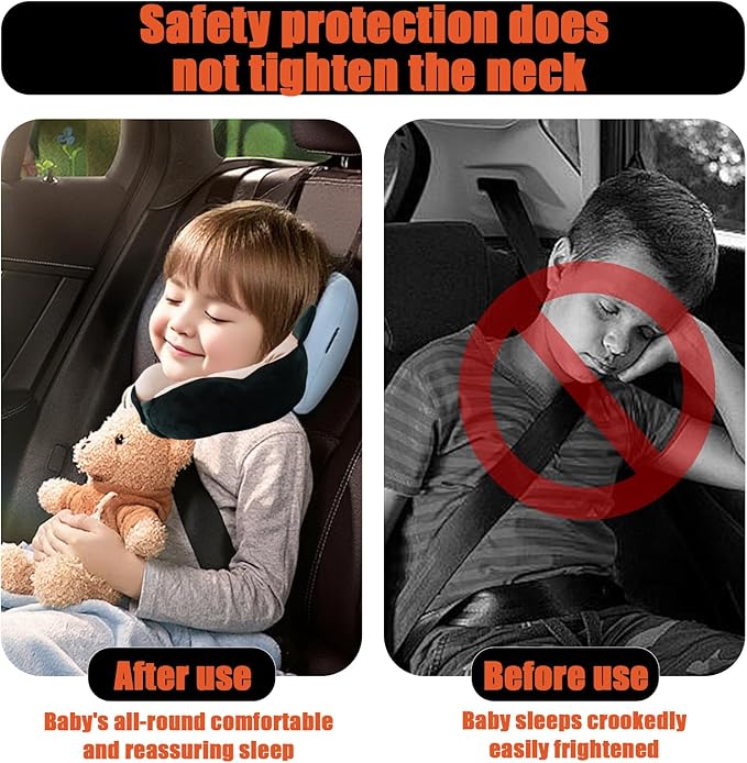 Travel Pillow for Kids & Adults Car Neck Pillow Memory Cotton U-Shaped Neck Pillow Soft Head Support Travel Accessories for Airplane Car Train Bus