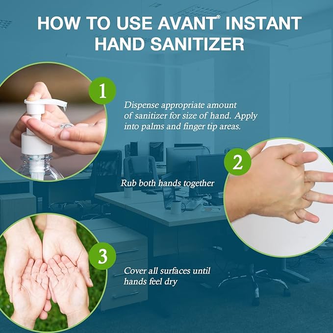 Avant® Original Instant Gel Sanitizer, 8.5 oz Bottle 4-Pack, Back to School Essential