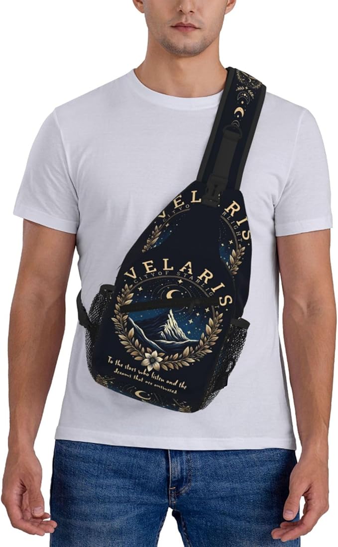 Velaris City Of Starlight Crossbody Bag Trendy Sling Bag Bakpack Casual Chest Bags Daypack For Hiking Walking Travel Running(1)