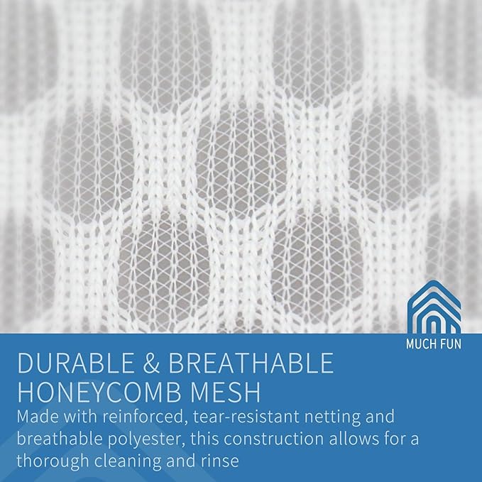 Muchfun 3Pcs Durable Honeycomb Mesh Laundry Bags for Delicates (1Large, 1Medium, 1Small)