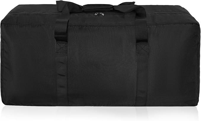 Extra Large Travel Duffle Bag, 160L Gear Bag for Men and Women, Storage Bag Ideal for Overnight Camping and Weekend Getaways, Black