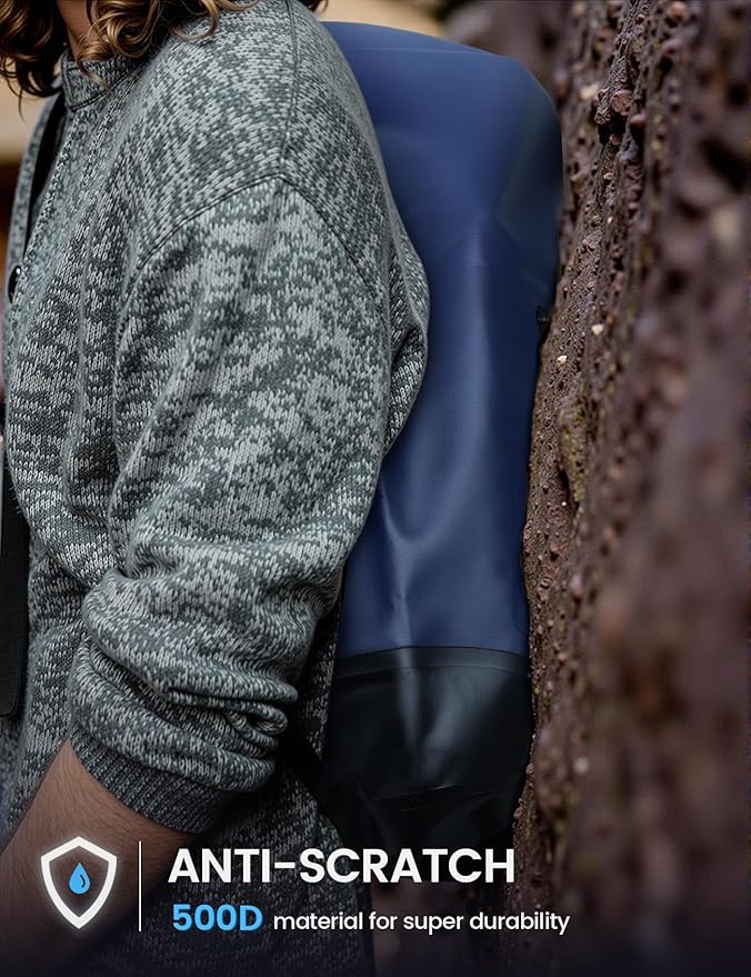 Lamicall Dry Bag Waterproof Backpack - [Zippered Pocket] 5L/10L/20L/30L/40L Roll Top Waterproof Bag with Water Proof Phone Pouch, Floatable Drybag for Swimming, Boating, Kayaking, Camping, Beach