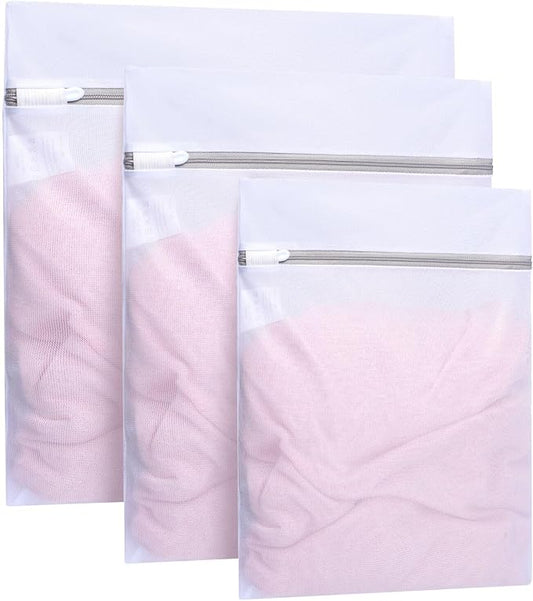 BAGAIL Laundry Bags Mesh Wash Bag for Intimates Lingerie and Delicates, 3Pcs(1S,1M,1L)