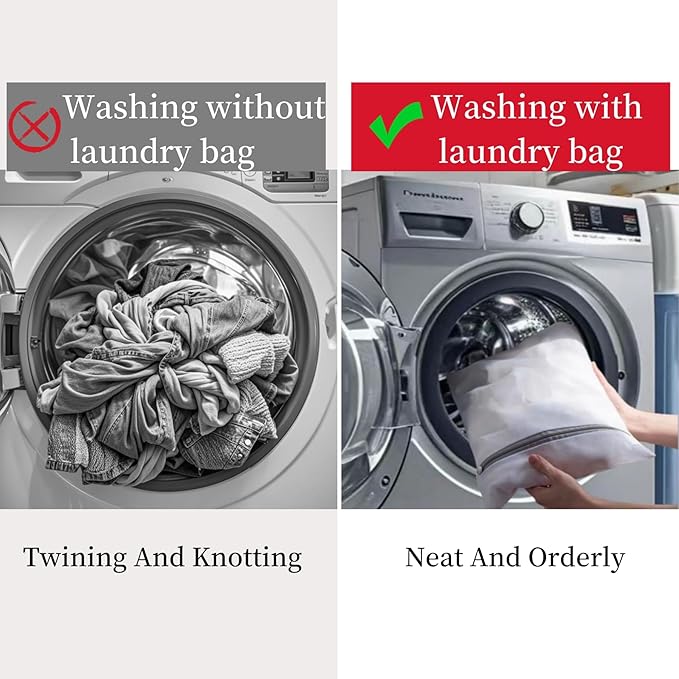 8 Pcs Lingerie Bags for Washing Delicates(2XXL 2XL 4L) Mesh Laundry Bags for Washing Machine Protector Net Wash Bag for Socks Underwear Baby Clothes Laundry Garment Bag Mesh Washable