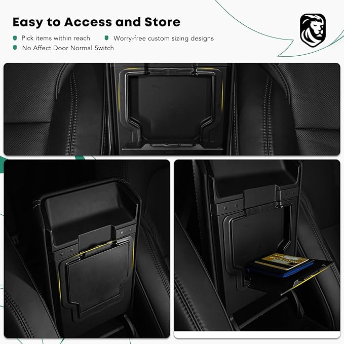 YHTAUTO Armrest Hidden Storage Box for Tesla Model Y Juniper 2025 2026(Premium & Performance),Tesla Model 3 Highland 2024 2025 2026, Center Console Organizer Tray Compartment Storage Car Accessories