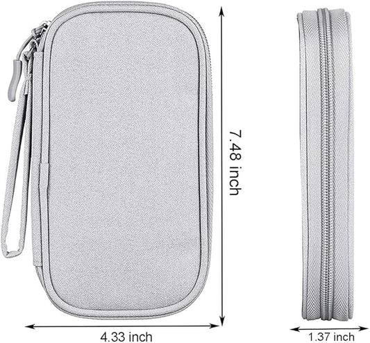 Electronic Organizer Small Travel Cable Organizer Bag, Digital Gadget Organizer Case, Waterproof Travel Gear Storage Carrying Sleeve Pouch for Cable, USB, Earphones, Portable Hard Drives, Power Banks