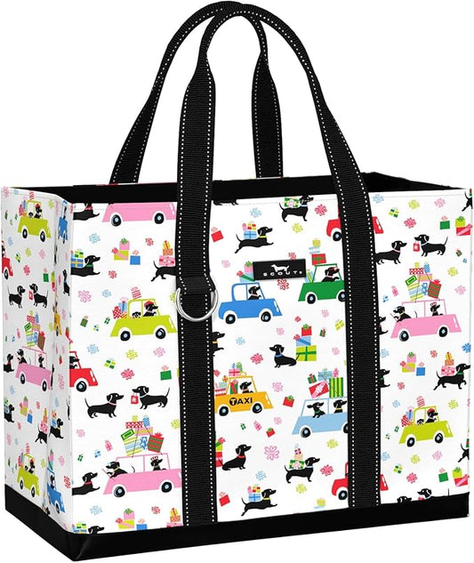 SCOUT Original Deano Tote Large - Durable Lightweight Open Top Beach, Pool & Lake Bag, Inside Zip Pocket, Folds Flat