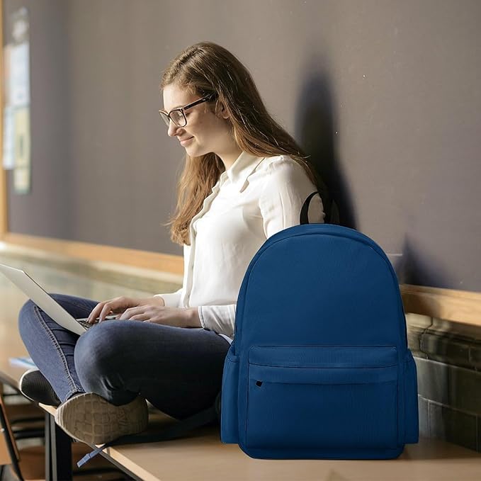 Tibetan Blue Backpack Adult Travel Daybag for Women Men College Backpack for Vacation Hiking Camping Bag