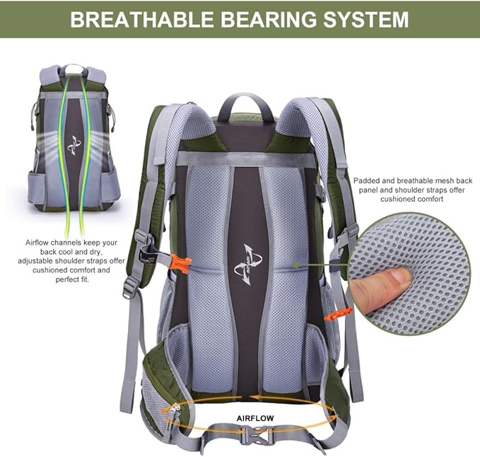 MOUNTAINTOP 25L/40L Hiking Backpack,Lightweight Travel Backpack for Men Women Outdoor Backpacking, Camping