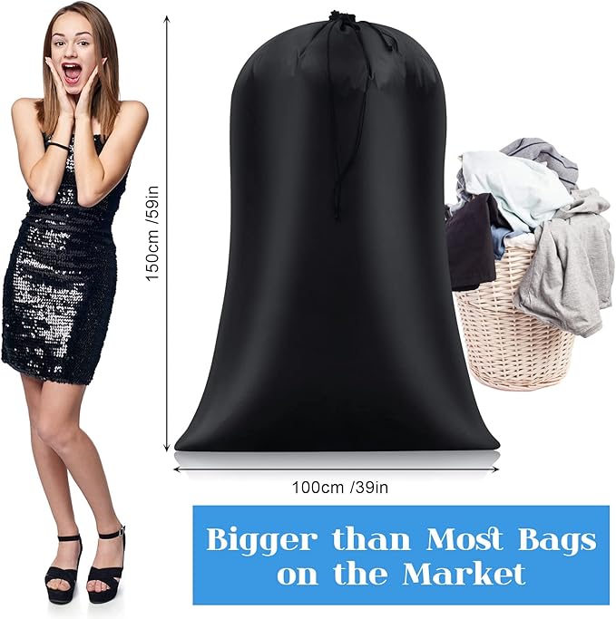 Nuanchu 12 Pcs 40 x 60 Extra Large Laundry Bag Giant Storage Laundry Reusable Multipurpose Bag for Damp Proof Luggage Suitcase Clothes Comforters Furniture Blankets Cover