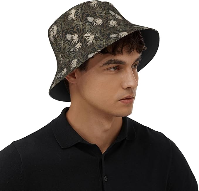 Unicorn and Pink Flower Fisherman Hat Summer Foldable UV Protection Sun Hat