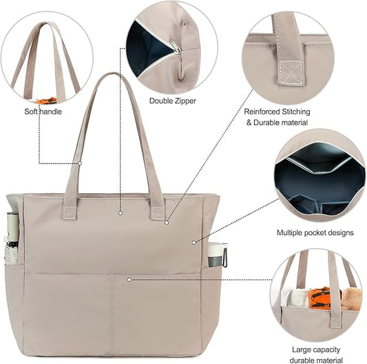 Bluboon Waterproof Beach Tote Pool Bags for Women Ladies Extra Large Carry On Bag With Wet Compartment for Weekender Travel