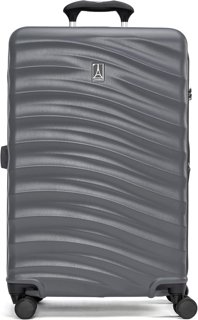 Travelpro Maxlite Air V2 Hardside Expandable Checked Luggage, 8 Spinner Wheels, Lightweight Hard Shell Suitcase, TSA lock, Shadow Grey, Checked Medium 25-Inch