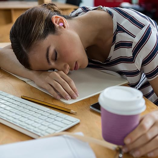 Ear Plugs for Sleeping Noise Cancelling, Reusable Soft Noise Reduction Earplugs for Sleep, Focus, Work, Motorcycle, Concert with 6 Silicone Ear Tips and 6 Foam Ear Tips - 25-35dB Purple