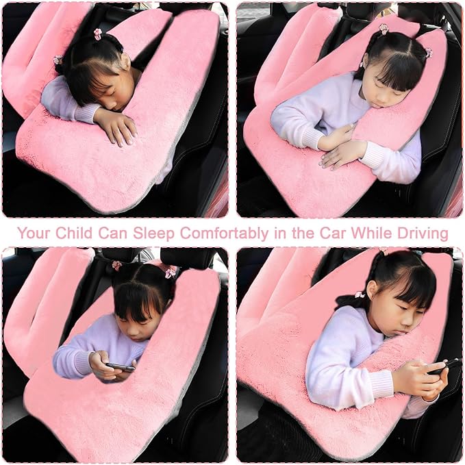 Travel Pillow, Travel Pillow for Kids, Sleeper Hold Pillow Travel, Removable U-Shaped Pillow for Adults and Children to Support Head and Body in The Back Seat of Long Car Trips (1 Pillow)