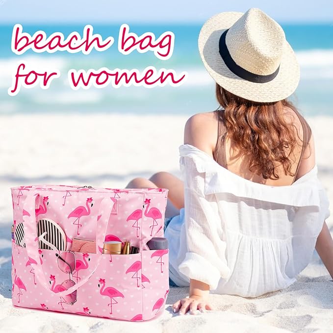 Bluboon Waterproof Beach Tote Pool Bags for Women Ladies Extra Large Carry On Bag With Wet Compartment for Weekender Travel