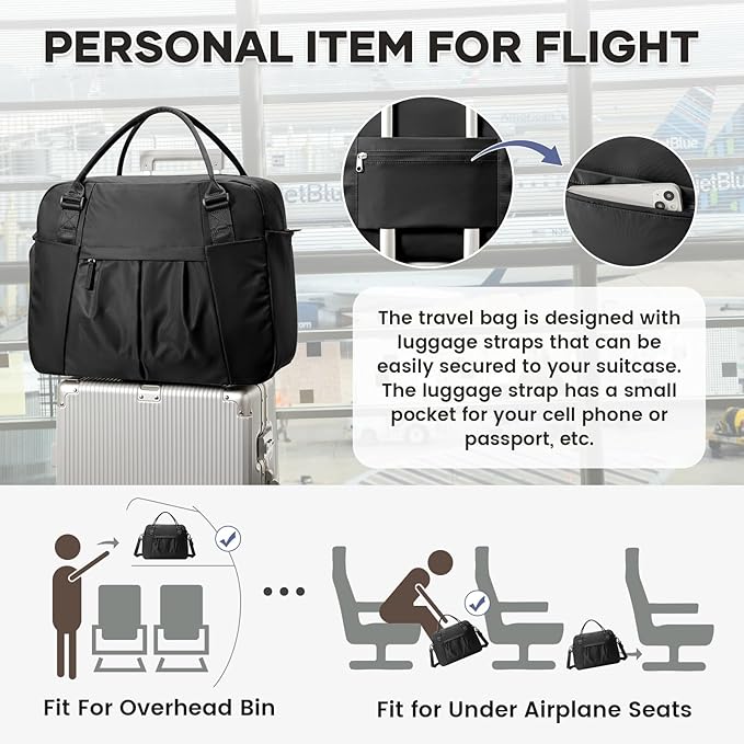 Small Gym Bag for Women, Travel Duffle Bag with Shoe Compartment, Carry on Weekender Bags Waterproof Overnight Bags