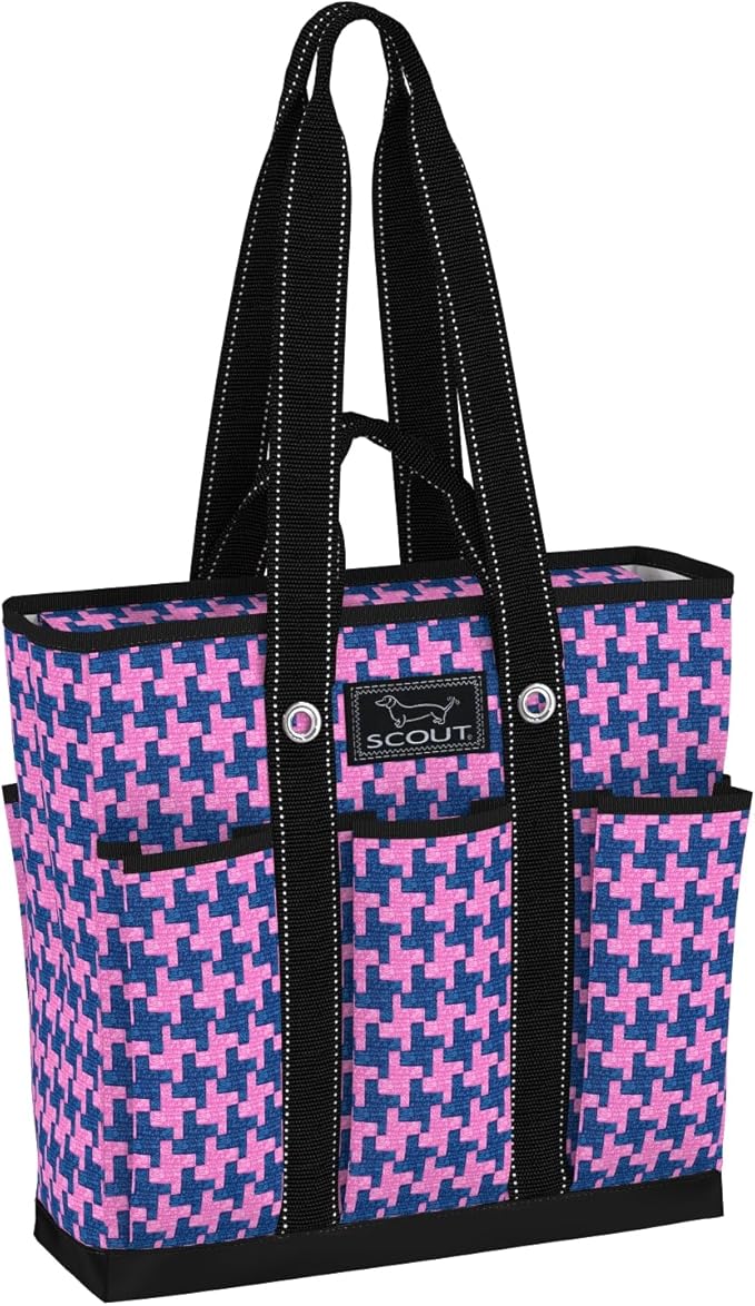 SCOUT Rocket Pocket Tote - Multi-Pocket Travel, Nurse, Teacher, Mom Tote, 7 Pockets Total, Two Sets of Straps, Folds Flat