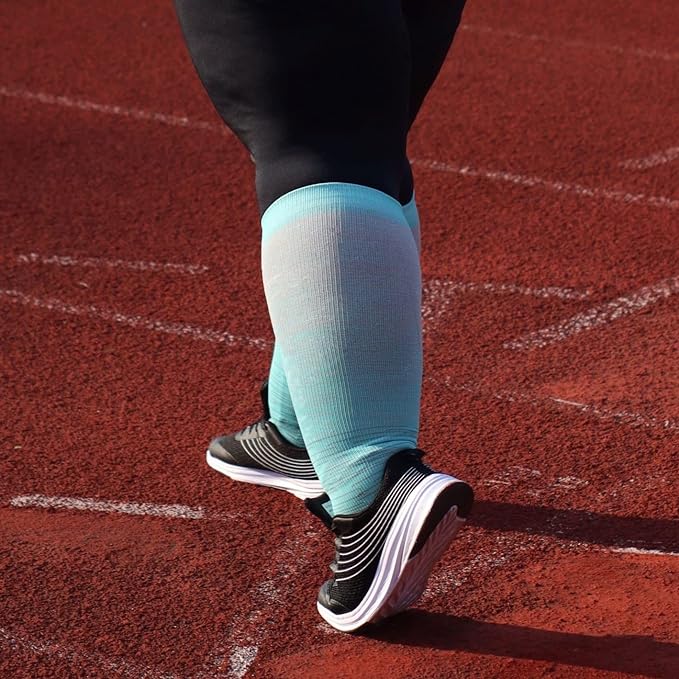 Wide Calf Compression Socks for Women & Men Extra Large Size Support Socks for Nurses Running Pregnant Travel, 15-20 mmHg