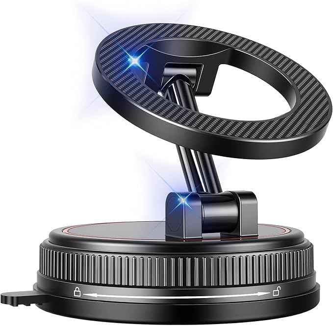 2026 Ultra Magnetic Phone Holder for Car, 360° Adjustable Car Phone Mount for Magsafe, Suction Cup Phone Holders for Your Car for iPhone 17 Pro Max 16 15 14 13 12