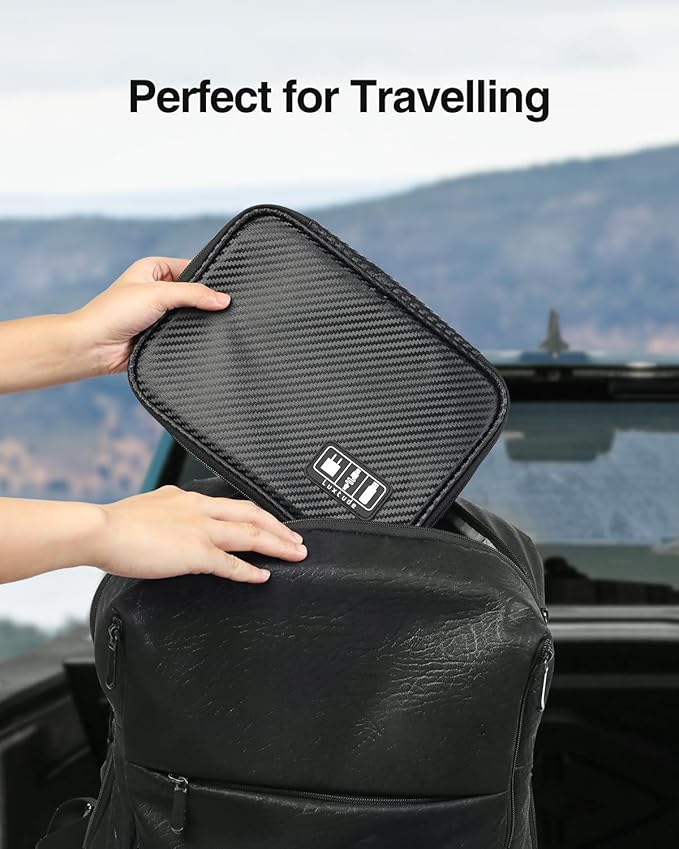 Luxtude Cord Organizer Travel, Cable Organizer Bag, Portable Electronics Organizer, Travel Essentials for Cord Storage/Charger Storage/Cable Storage