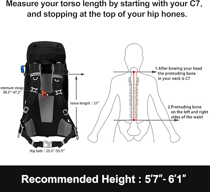 N NEVO RHINO Internal Frame Hiking Backpack 50/60/65/70/80L, Mountain Climbing Camping Backpack Daypack Waterproof Rain Cover | Mountain Climbing, Camping Backpack, Daypack, Waterproof, Rain Cover