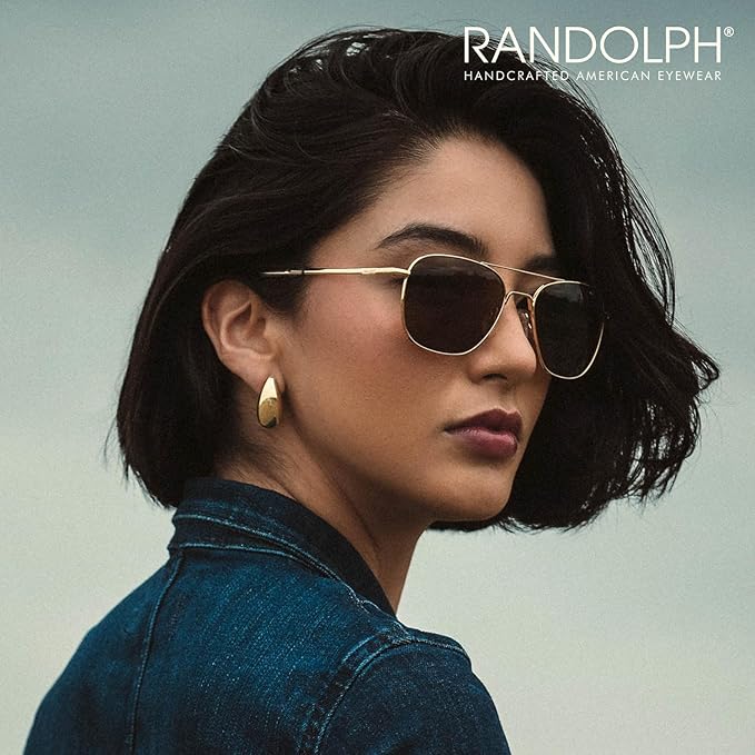 Randolph Eyewear Aviator Sunglasses for Men & Women – Non-Polarized & Polarized Lenses, 23k Gold UV Protection Sunglasses