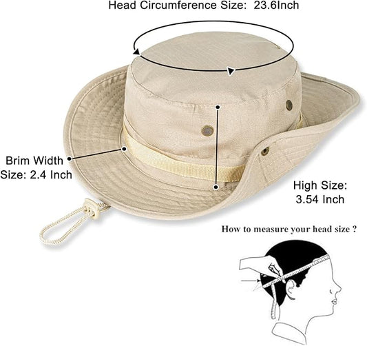 Sun Hats for Men Women Boonie Hat UPF 50+ Bucket Hat Wide Brim UV Protection Fishing Hiking Safari Outdoor Hats