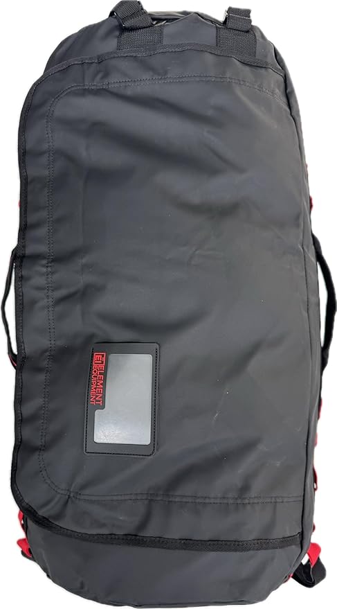 Element Equipment Trailhead Duffel Bag Shoulder Straps Waterproof Black/Red Medium