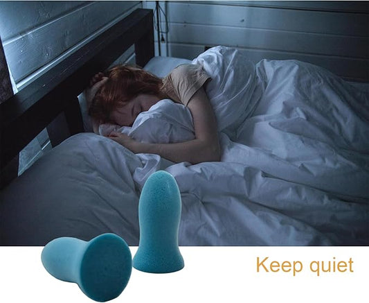 Fan Wu Soft Foam Earplugs 50 Pairs – 32dB Noise Reduction for Sleeping, Travel & Work | Small Size for Kids & Women | Reusable Comfort Fit | Blue