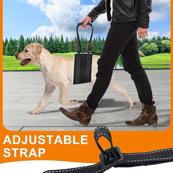 Adjustable Dog Lift Harness Dog Sling Portable Dog Sling for Back Legs Dog Lift Harness for Large Dogs Soft Lift Support and Rehab Harness for Senior,Injured,Disabled Dogs After ACL Surgery (L)
