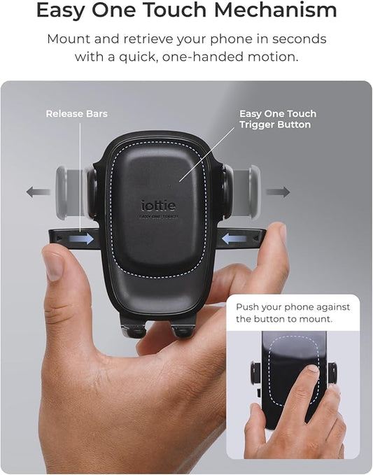 iOttie Easy One Touch Advanced Phone Mount for Tesla Model 3 and Model Y Screens - Universal Cell Phone Holder for iPhone, Google, Samsung, Moto, LG, and All Other Smartphones Black