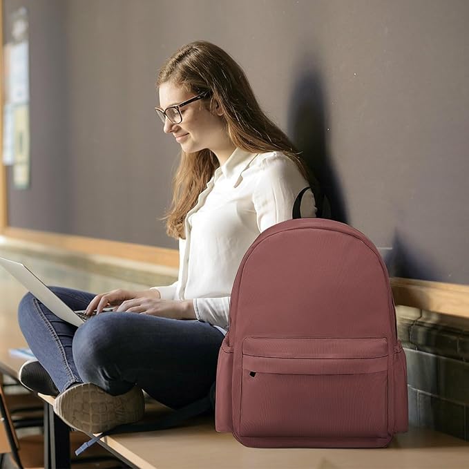 Marsala Backpack Adult Travel Daybag for Women Men College Backpack for Vacation Hiking Camping Bag