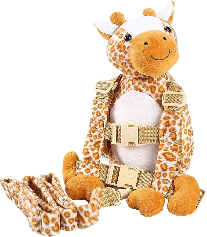 2 in 1 Monkey Toddler Safety Harness Backpack Children's Walking Leash Strap (giraffe)