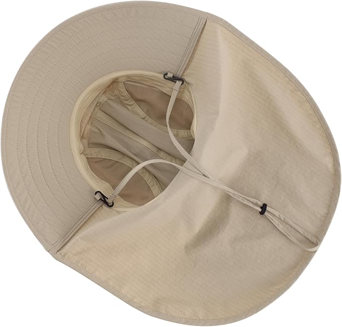 Home Prefer UPF 80+ Sun Hat for Men Women Wide Brim Sun Hat with Neck Flap Summer Safari UV Protection Gardening Fishing Hat