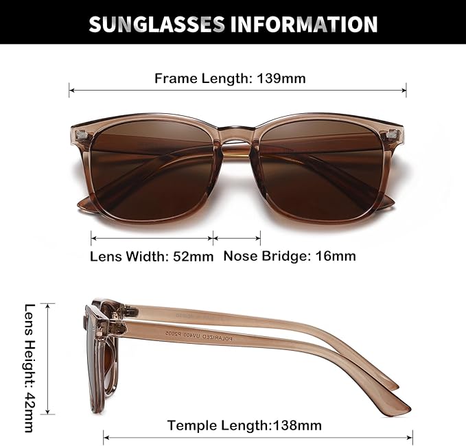 DUSHINE Polarized Sunglasses for Women Classic Retro Style UV400 Protection